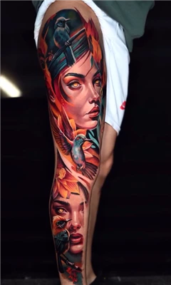 সেরা ট্যাটু শিল্পী @the_bishoptattoo এক্সপো ওয়াঙ্কা ট্যাটু কনভেনশনে ট্রিপল অ...