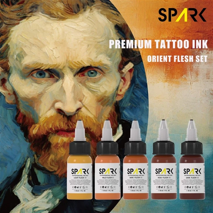 Professional 1oz Bottles Flesh Tone Tattoo Ink Set - EU REACH Compliant suppliers