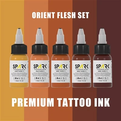 1oz জৈব স্থায়ী পেশাদার ইইউ প্রত্যয়িত ফ্লেশ টোন স্কিন ট্যাটু কালি সেট