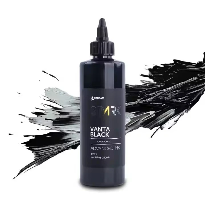 Wholesale 8 OZ 240 ML Premium Tattoo Ink Set Custom Black Color Organic Liquid High Quality And Permanent Feature