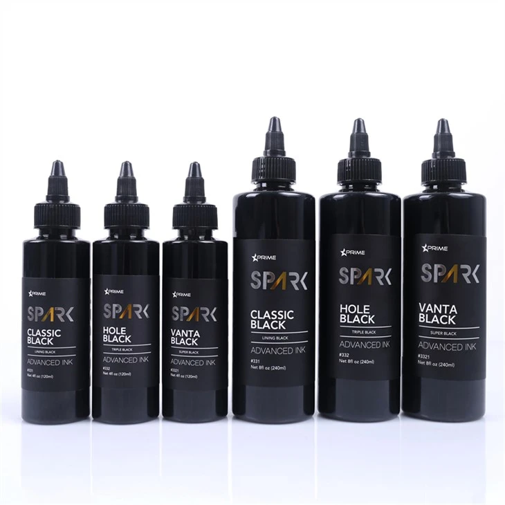 4OZ 8OZ লাইনিং ব্ল্যাক ট্রিপল ব্ল্যাক সুপার ব্ল্যাক স্পার্ক ট্যাটু কালি ট্যাটু কালি কালো