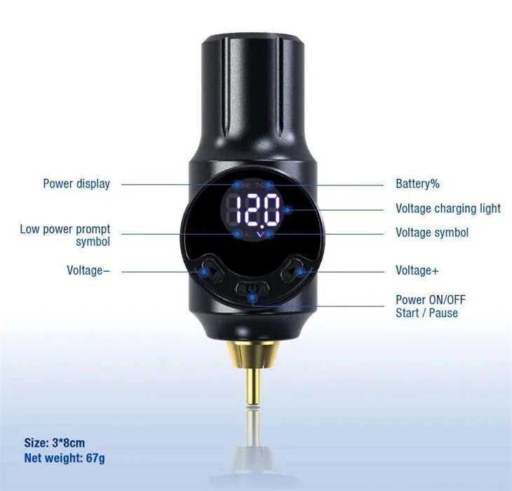 RCA MINI ট্যাটু ব্যাটারি ওয়্যারলেস ট্যাটু পাওয়ার সাপ্লাই
